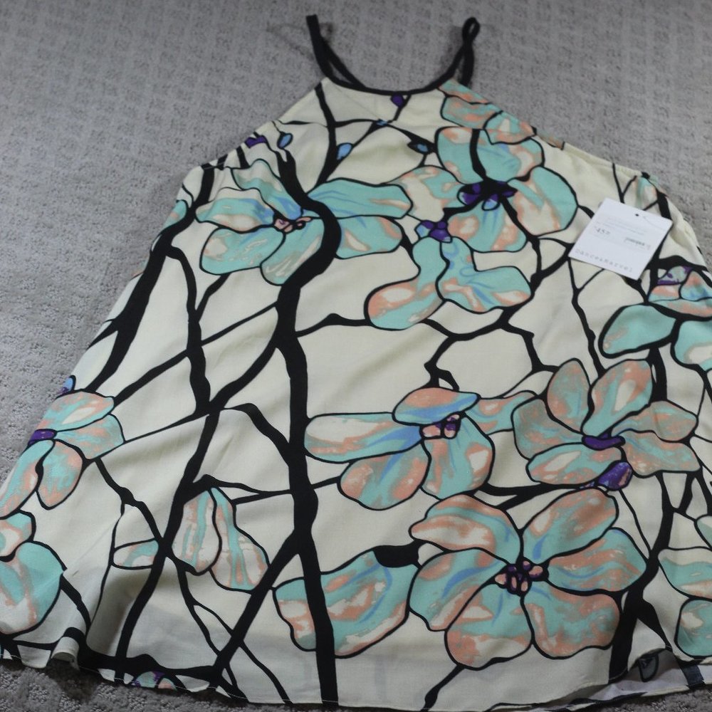 NWT Dance & Marvel Size Small Abstract Floral Flowy Halter Mini Dress